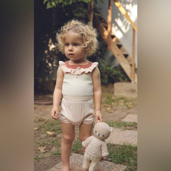 TUN TUN MARTINA ROMPER NATURAL & BABY PINK & TERRACOTA - Picture 4 of 16